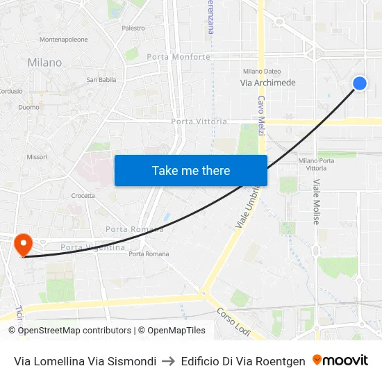 Via Lomellina Via Sismondi to Roentgen Street Building map