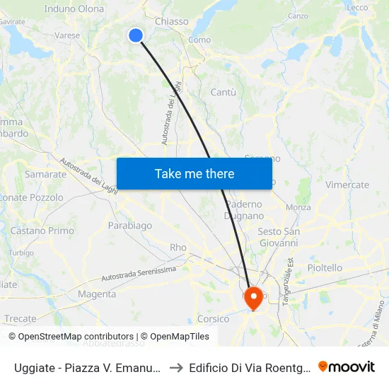 Uggiate - Victor Emmanuel Square to Roentgen Street Building map