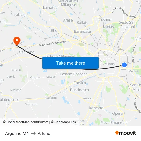 Argonne M4 to Arluno map