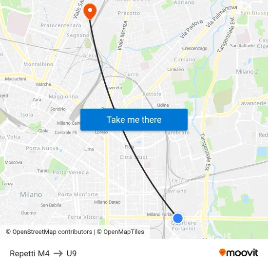 Repetti M4 to U9 map