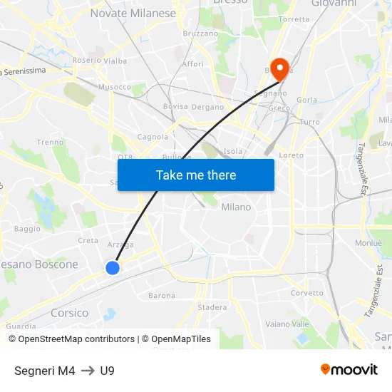 Segneri M4 to U9 map