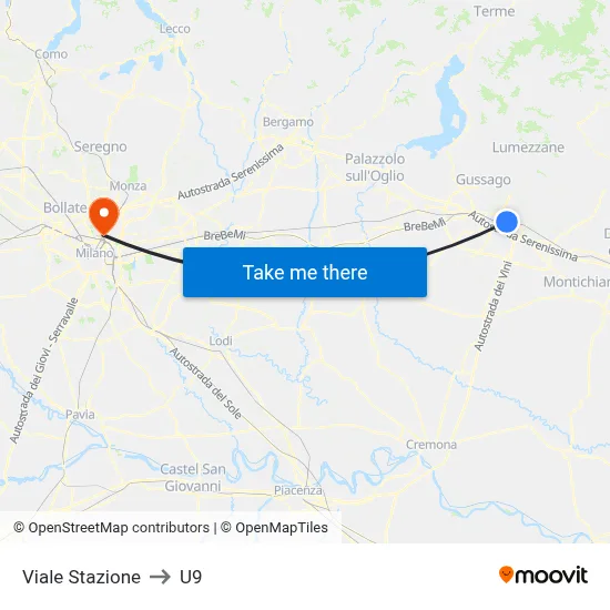 Station Avenue to U9 map