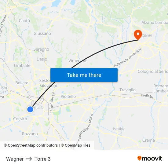 Wagner to Torre 3 map