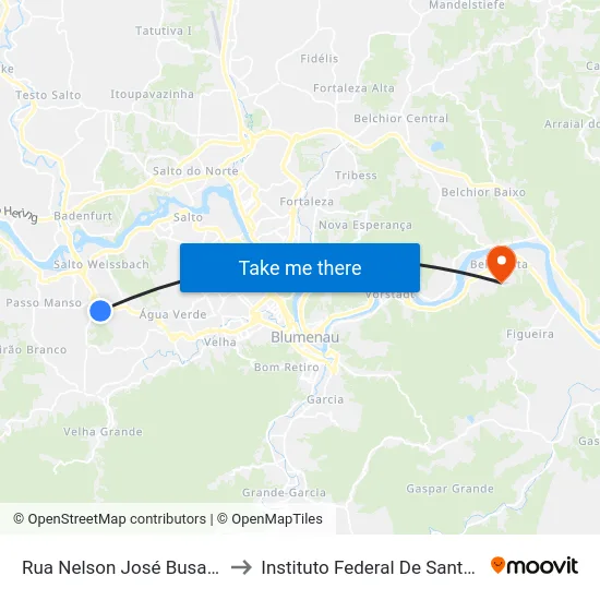 Rua Nelson José Busarello, 246 to Instituto Federal De Santa Catarina map