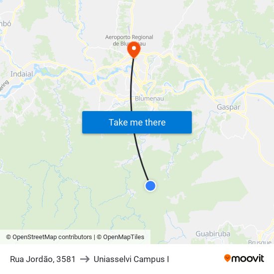 Rua Jordão, 3581 to Uniasselvi Campus I map