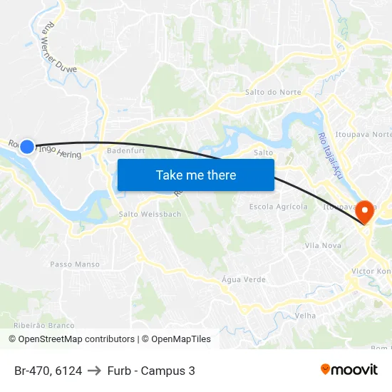 Br-470, 6124 to Furb - Campus 3 map