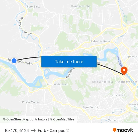 Br-470, 6124 to Furb - Campus 2 map
