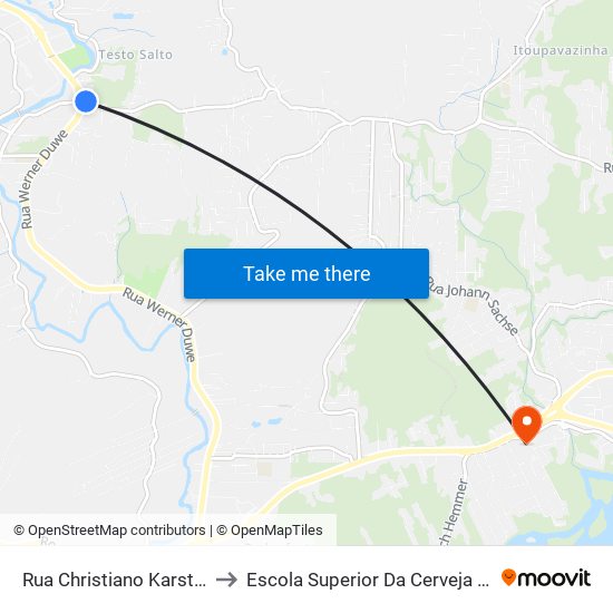 Rua Christiano Karsten, 32 to Escola Superior Da Cerveja E Malte map