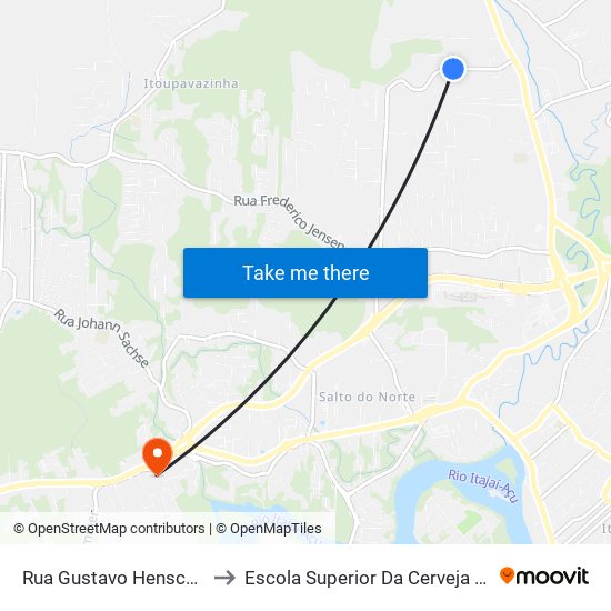 Rua Gustavo Henschel, 14 to Escola Superior Da Cerveja E Malte map