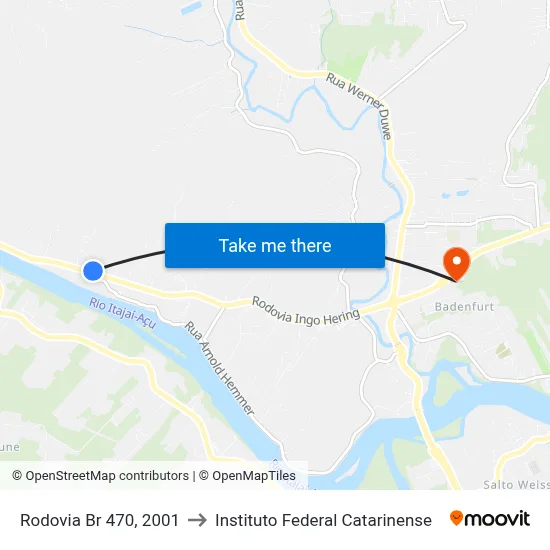 Rodovia Br 470, 2001 to Instituto Federal Catarinense map