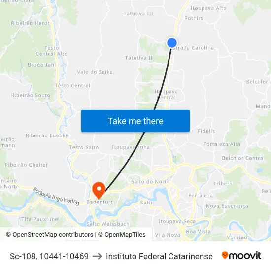 Sc-108, 10441-10469 to Instituto Federal Catarinense map