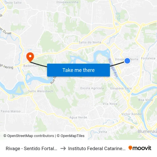 Rivage - Sentido Fortaleza to Instituto Federal Catarinense map