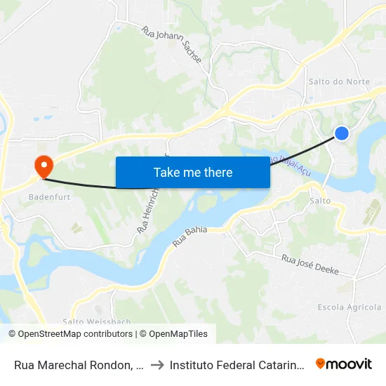 Rua Marechal Rondon, 215 to Instituto Federal Catarinense map