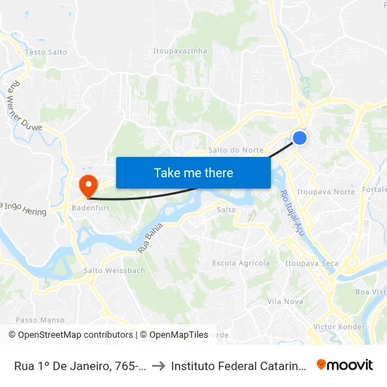 Rua 1º De Janeiro, 765-787 to Instituto Federal Catarinense map
