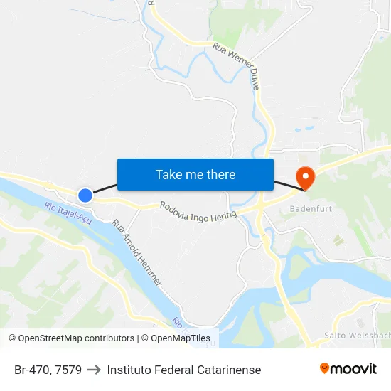 Br-470, 7579 to Instituto Federal Catarinense map
