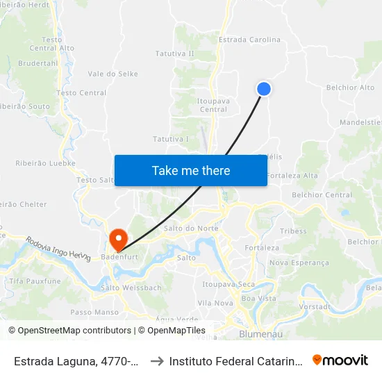 Estrada Laguna, 4770-4794 to Instituto Federal Catarinense map