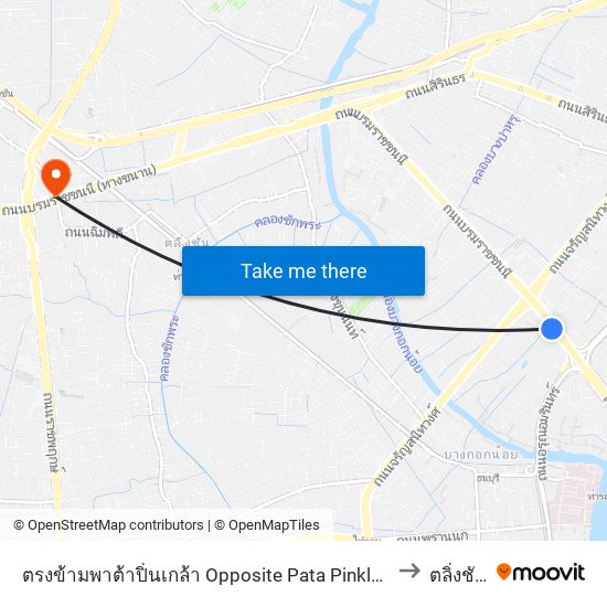 ตรงข้ามพาต้าปิ่นเกล้า Opposite Pata Pinklao to ตลิ่งชัน map