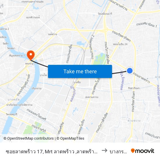 ซอยลาดพร้าว 17, Mrt ลาดพร้าว ,ลาดพร้าว 19 to บางกรวย map