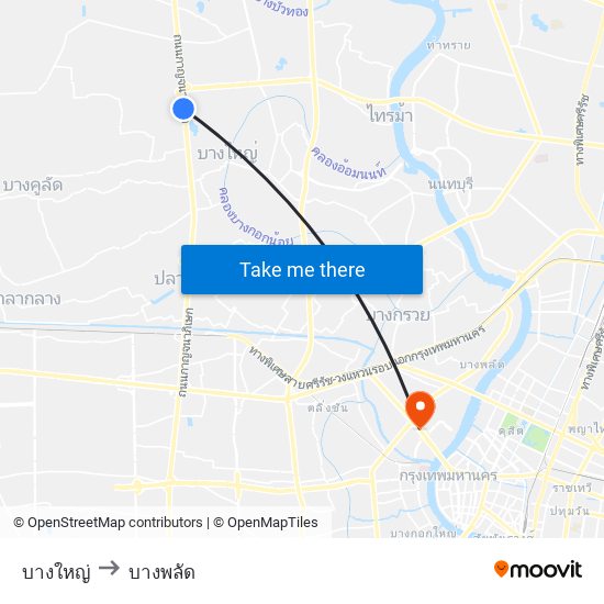 บางใหญ่ to บางพลัด map