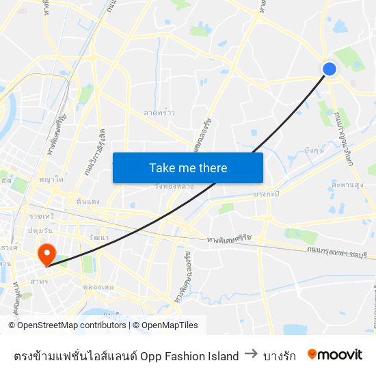 ตรงข้ามแฟชั่นไอส์แลนด์ Opp Fashion Island to บางรัก map