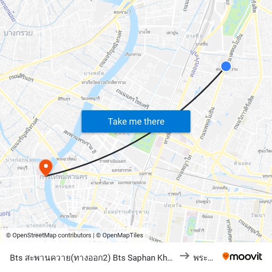 Bts สะพานควาย(ทางออก2) Bts Saphan Khwai (Exit 2) to พระนคร map