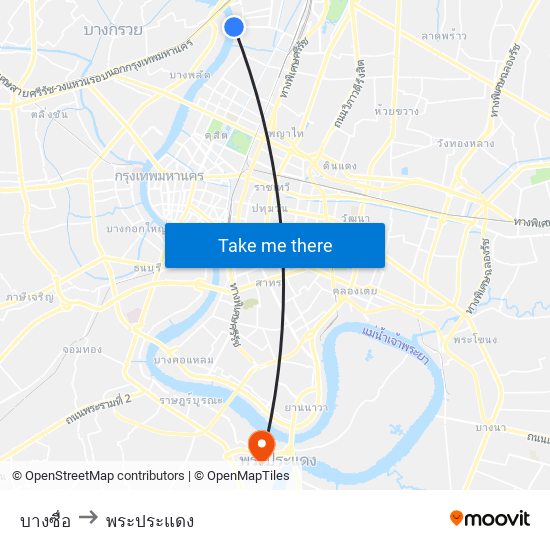 บางซื่อ to พระประแดง map