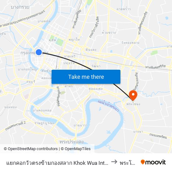 แยกคอกวัวตรงข้ามกองสลาก Khok Wua Intersection to พระโขนง map