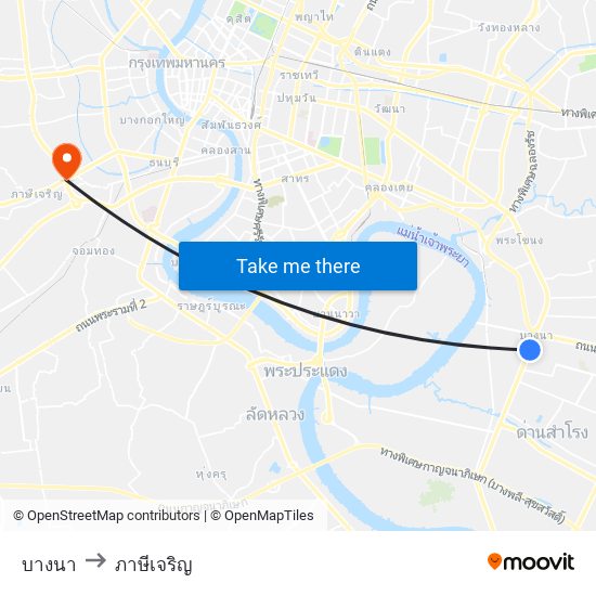 บางนา to ภาษีเจริญ map