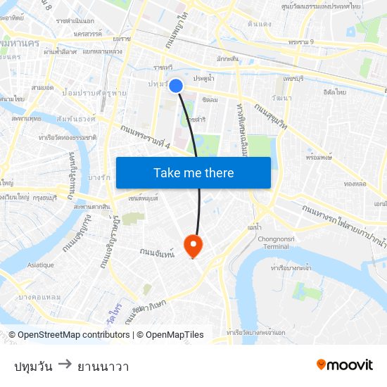 ปทุมวัน to ยานนาวา map