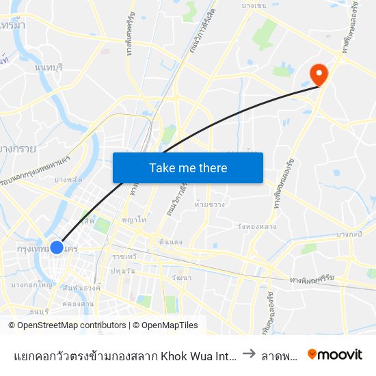 แยกคอกวัวตรงข้ามกองสลาก Khok Wua Intersection to ลาดพร้าว map