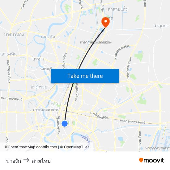 บางรัก to สายไหม map