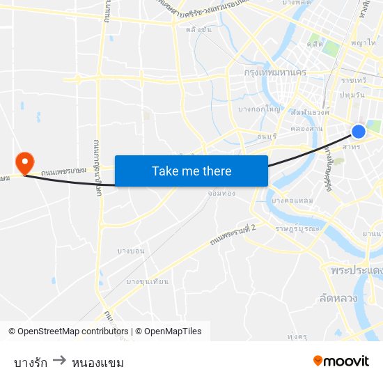 บางรัก to หนองแขม map