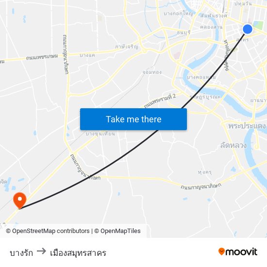 บางรัก to เมืองสมุทรสาคร map