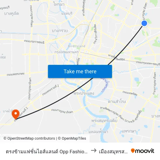ตรงข้ามแฟชั่นไอส์แลนด์ Opp Fashion Island to เมืองสมุทรสาคร map
