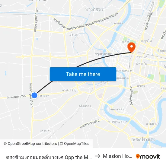 Opposite The Mall Bangkae to Mission Hospital map