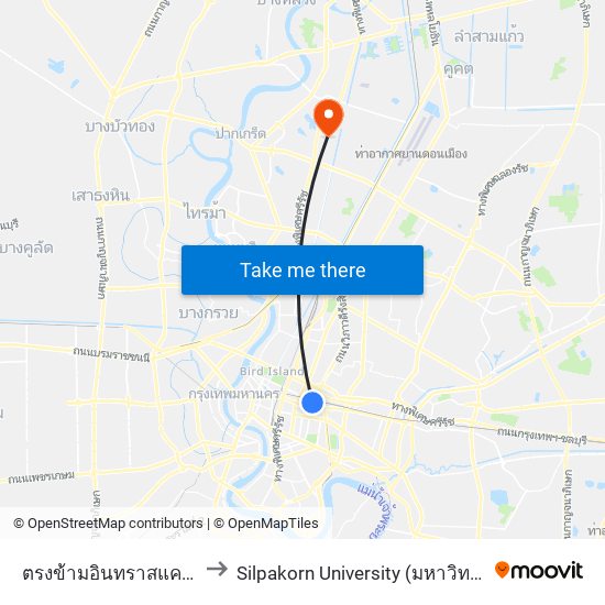ตรงข้ามอินทราสแควร์ประตูน้ำ to Silpakorn University (มหาวิทยาลัยศิลปากร) map