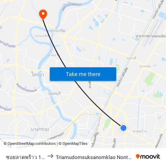 ซอยลาดพร้าว 17, Mrt ลาดพร้าว ,ลาดพร้าว 19 to Triamudomsuksanomklao Nonthaburi School (โรงเรียนเตรียมอุดมศึกษาน้อมเกล้า นนทบุรี) map