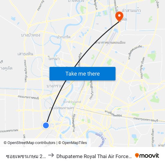ซอยเพชรเกษม 25/3 Bts บางหว้า (ทางออก4) to Dhupateme Royal Thai Air Force Sports Stadium (สนามกีฬากองทัพอากาศ ธูปะเตมีย์) map