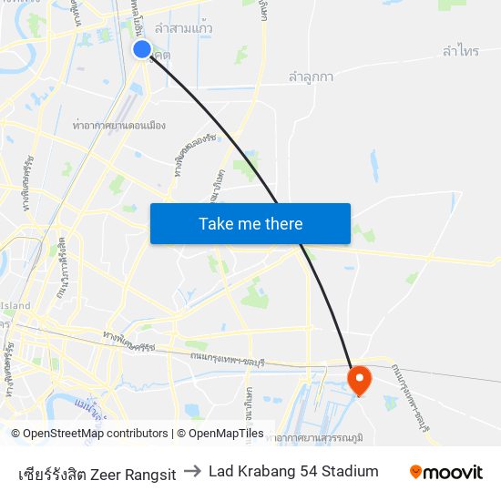 เซียร์รังสิต Zeer Rangsit to Lad Krabang 54 Stadium map