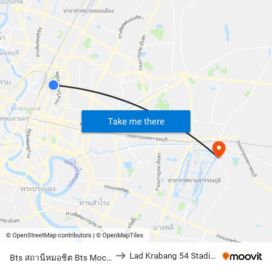 Bts สถานีหมอชิต Bts Mochit to Lad Krabang 54 Stadium map