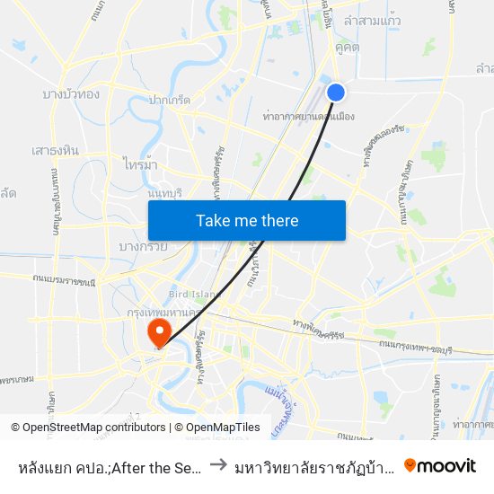 หลังแยก คปอ.;After the Separation Of the Cpo. to มหาวิทยาลัยราชภัฏบ้านสมเด็จเจ้าพระยา map