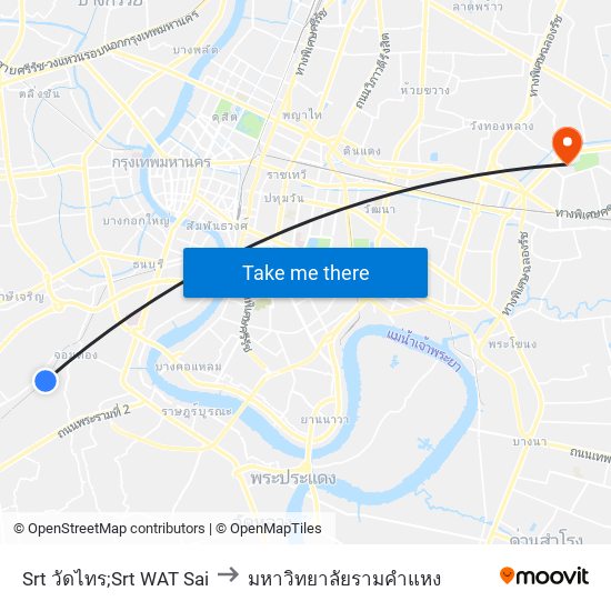 Srt วัดไทร;Srt WAT Sai to มหาวิทยาลัยรามคำแหง map