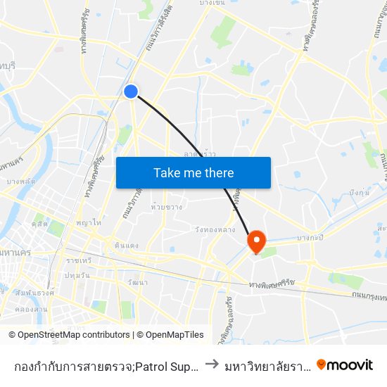 กองกำกับการสายตรวจ;Patrol Supervision Division to มหาวิทยาลัยรามคำแหง map