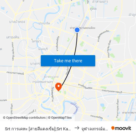 Srt การเคหะ [สายสีแดงเข้ม];Srt Kan Kheha [Dark Red Line] to จุฬาลงกรณ์มหาวิทยาลัย map