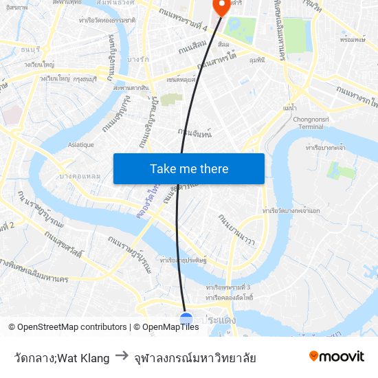 วัดกลาง;Wat Klang to จุฬาลงกรณ์มหาวิทยาลัย map