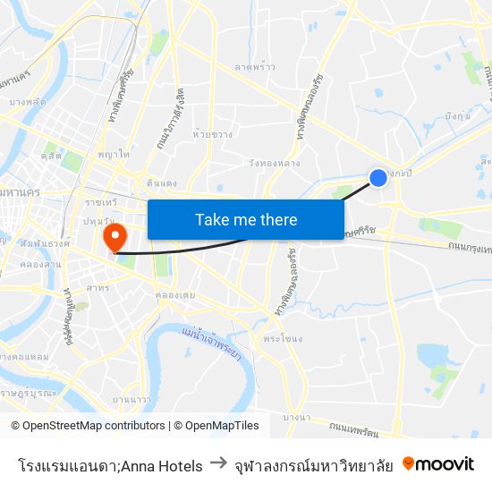 โรงแรมแอนดา;Anna Hotels to จุฬาลงกรณ์มหาวิทยาลัย map