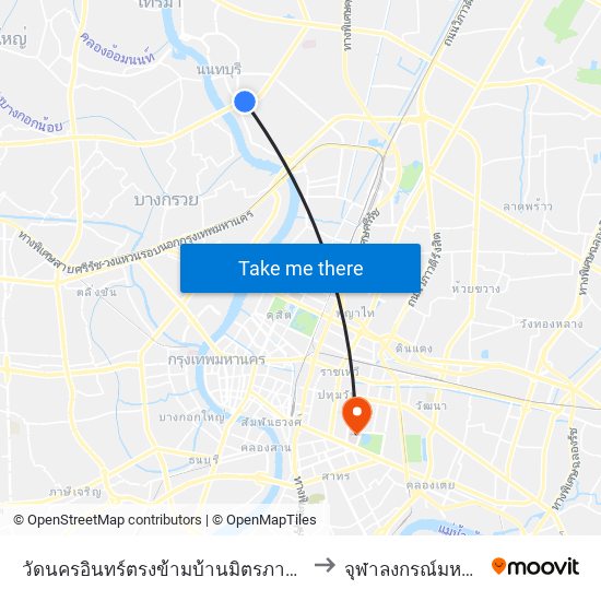 วัดนครอินทร์ตรงข้ามบ้านมิตรภาพ;Wat Nakhon In to จุฬาลงกรณ์มหาวิทยาลัย map