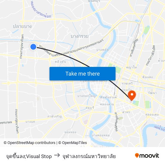 จุดขึ้นลง;Visual Stop to จุฬาลงกรณ์มหาวิทยาลัย map