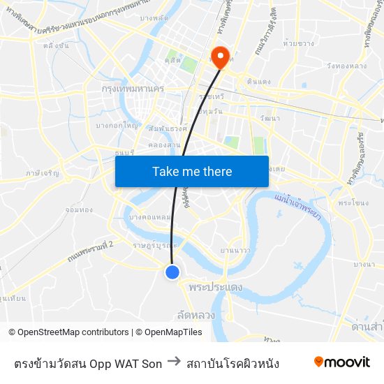 ตรงข้ามวัดสน Opp WAT Son to สถาบันโรคผิวหนัง map