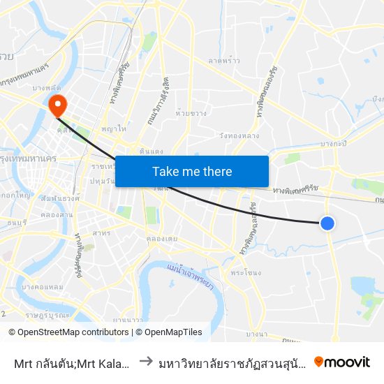 Mrt กลันตัน;Mrt Kalantan to มหาวิทยาลัยราชภัฏสวนสุนันทา map